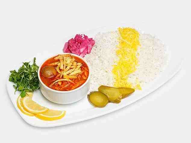 چلوخورشت قیمه سیب زمینی