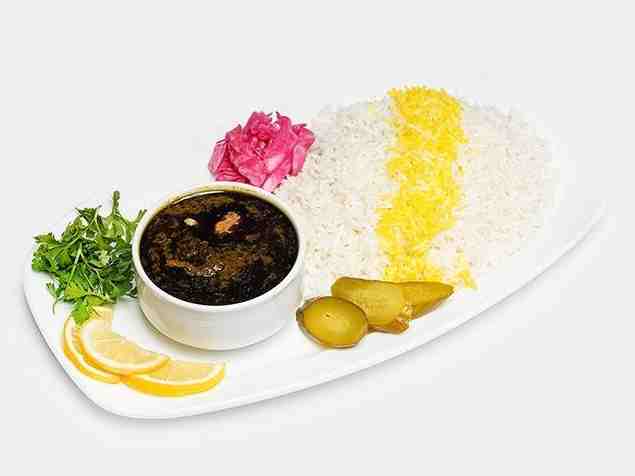 چلوخورشت قورمه سبزی