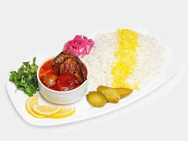 چلوخورشت قیمه بادمجان